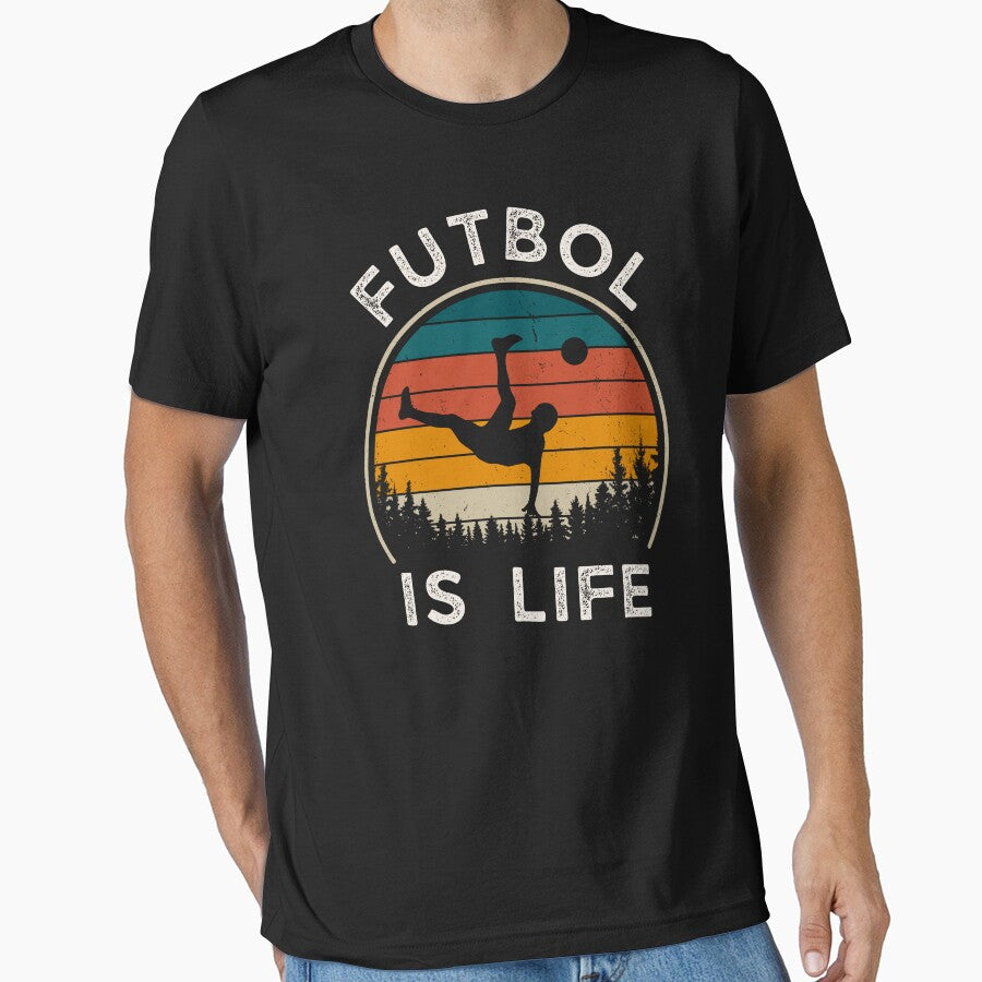 Futbol is life Retro vintage for soccer lovers Costume Family T Shirt by MikiMejia