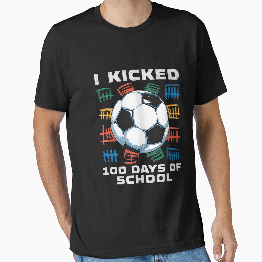 Copy of  I Kicked 100 Days Of School Soccer 100th Day Balls For Boys by ArleneRowe