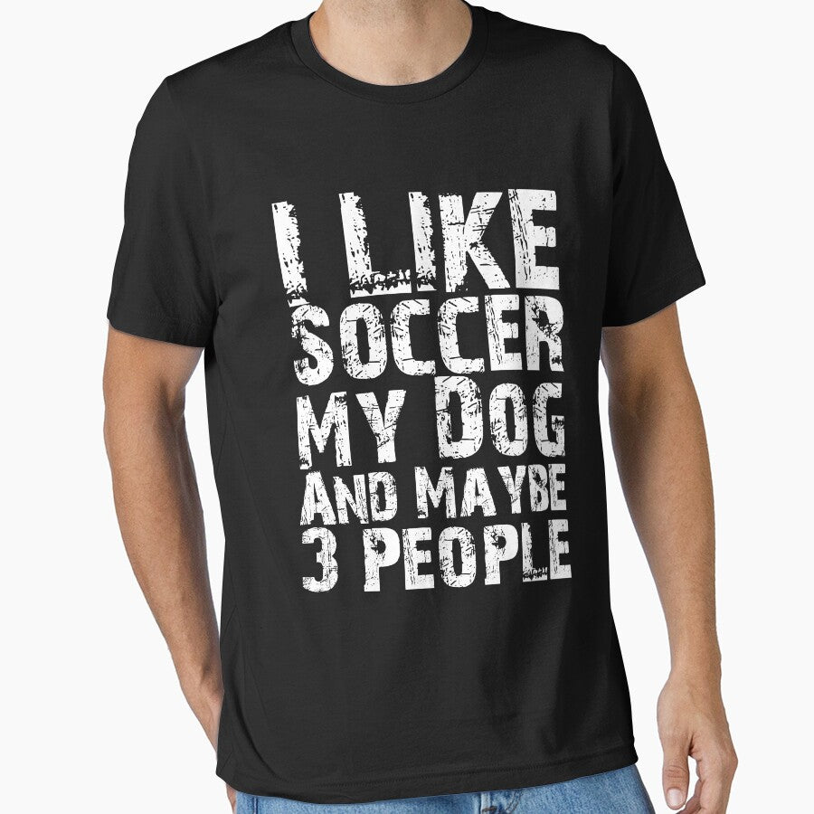 I Like Soccer My Dog And Maybe Three People Funny Dog Lovers by Akmloza