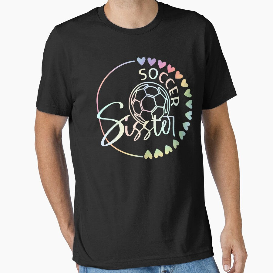 Pastel Tie Dye Soccer Sister Heart Design by LarryMBrown
