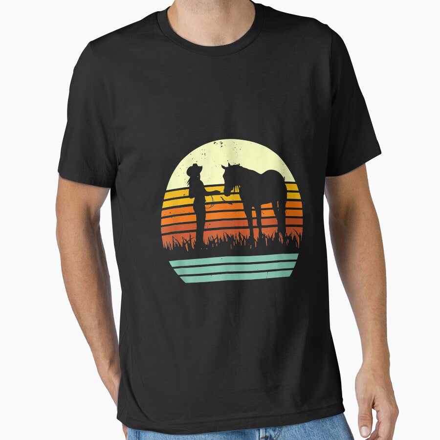 Western Halter Horse Retro Sun Style by doria7fjly