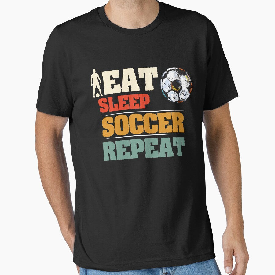 Eat Sleep Soccer Repeat - Cool Soccer Player Gift by R&BApparel
