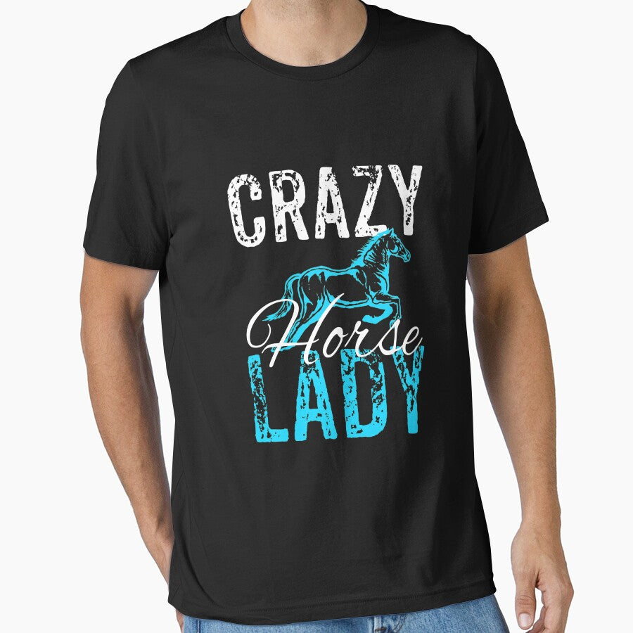Crazy Horse Lady, Horse Lover Gift, Women's Horse Gift, Funny Horse by Designs4Less