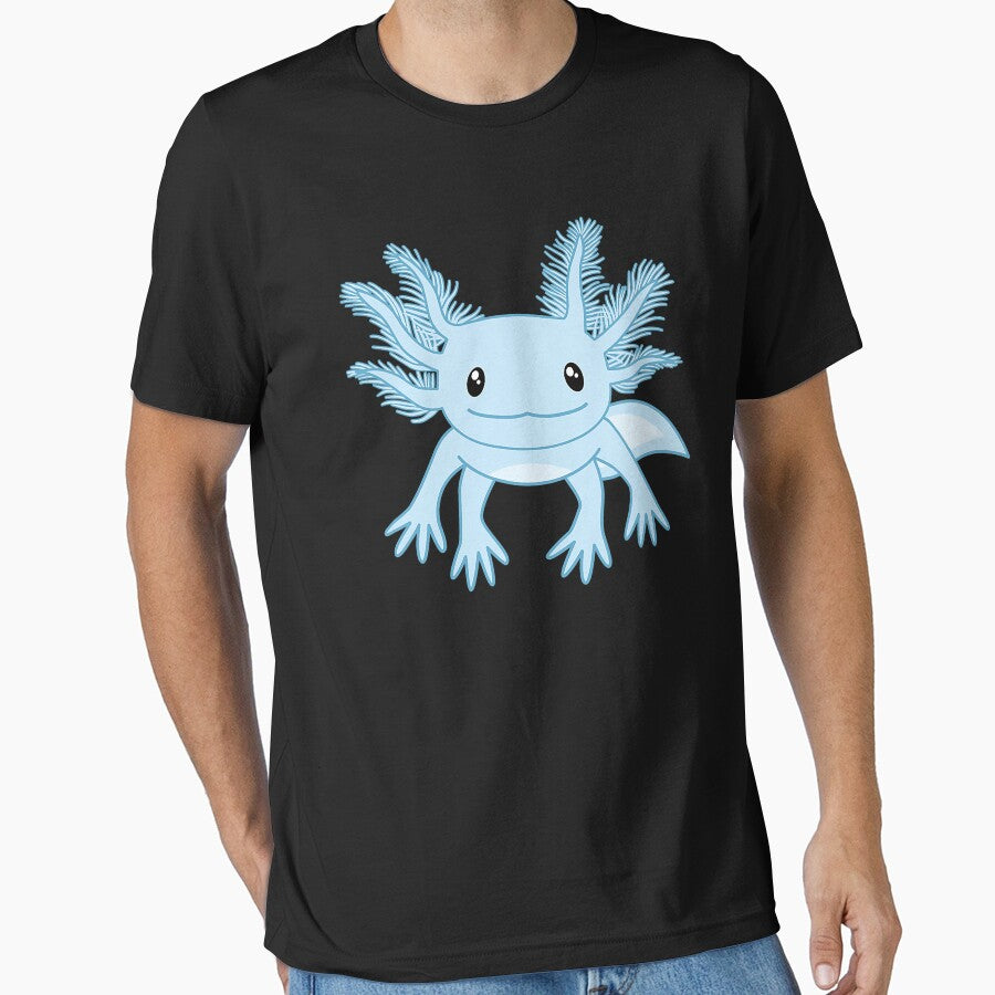 Blue Kawaii Axolotl Cute by xmjajd