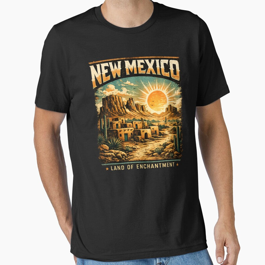 Vintage New Mexico Desert Sunset – Land of Enchantment by SidTastic