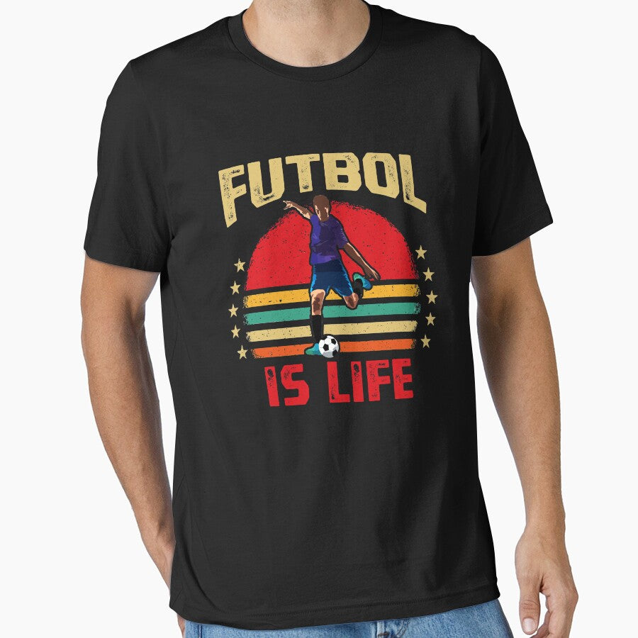 Futbol Is Life Soccer Funny Football Lover Vintage by Dressed For  Duty