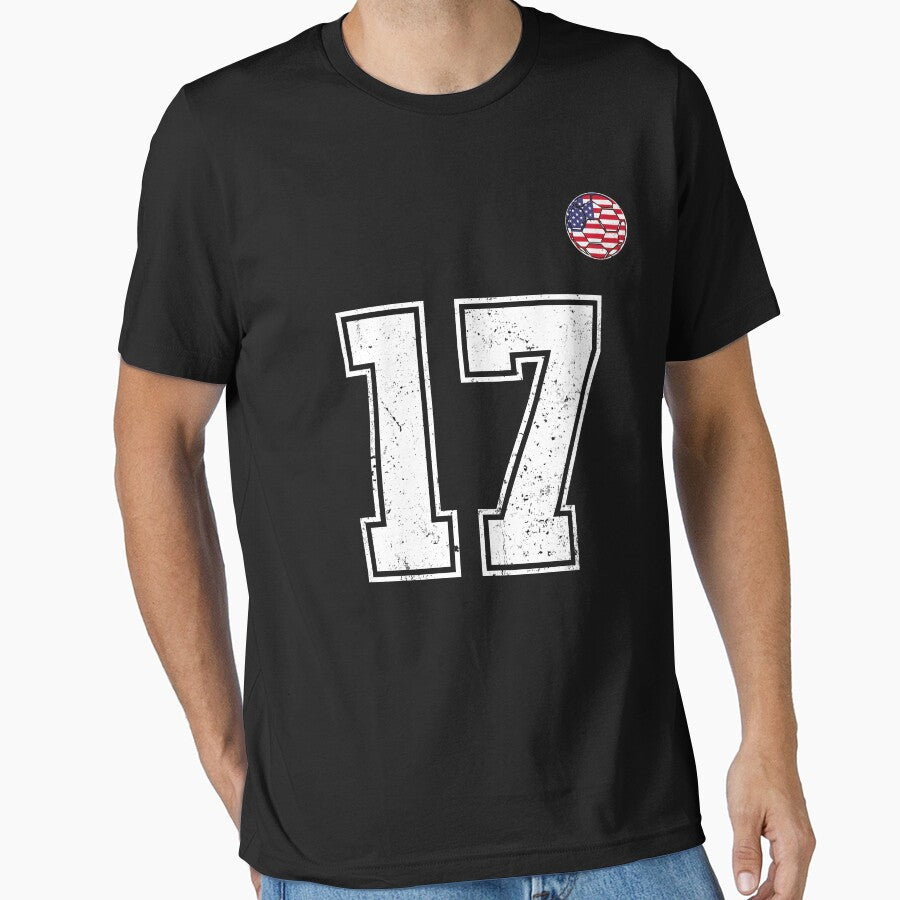 Soccer player Jersey number 17 Usa Fans by RoyesButler