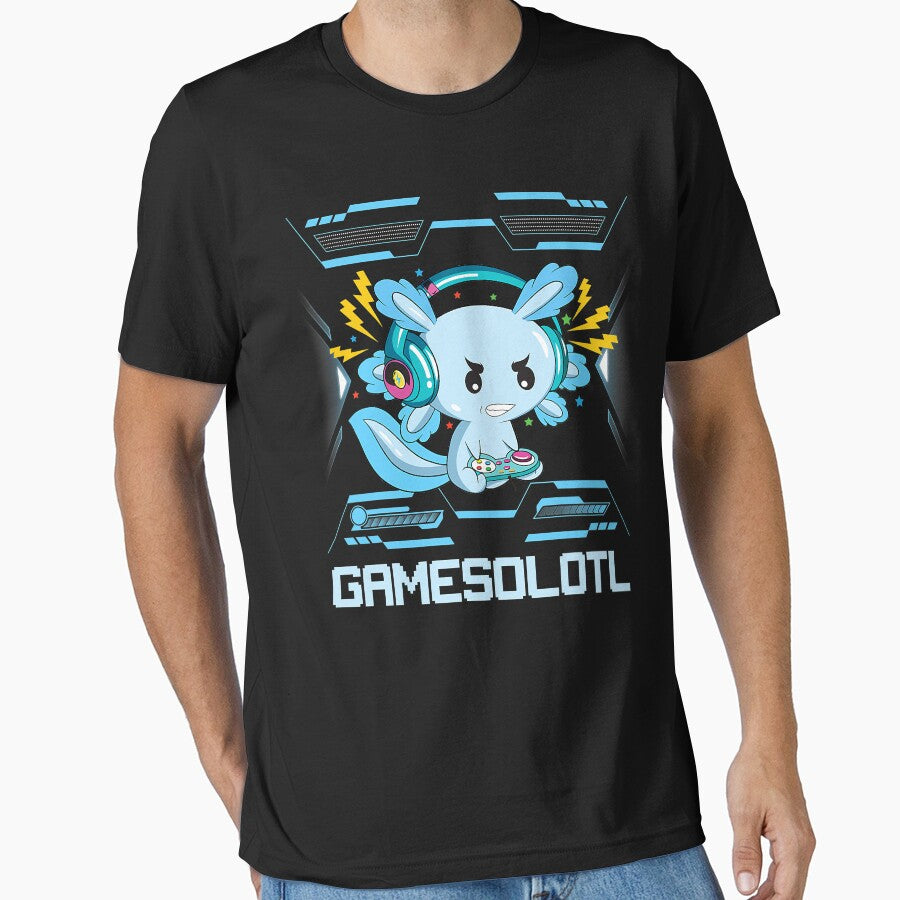 Gamesolotl Funny Gamer Axolotl Cute Video Game by xmjajd