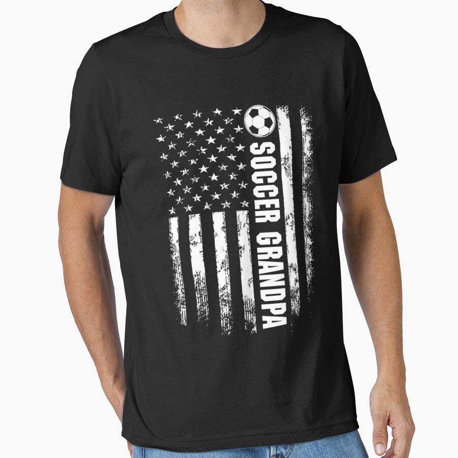 Vintage American Flag Soccer Grandpa Classic . by MaryFrazie