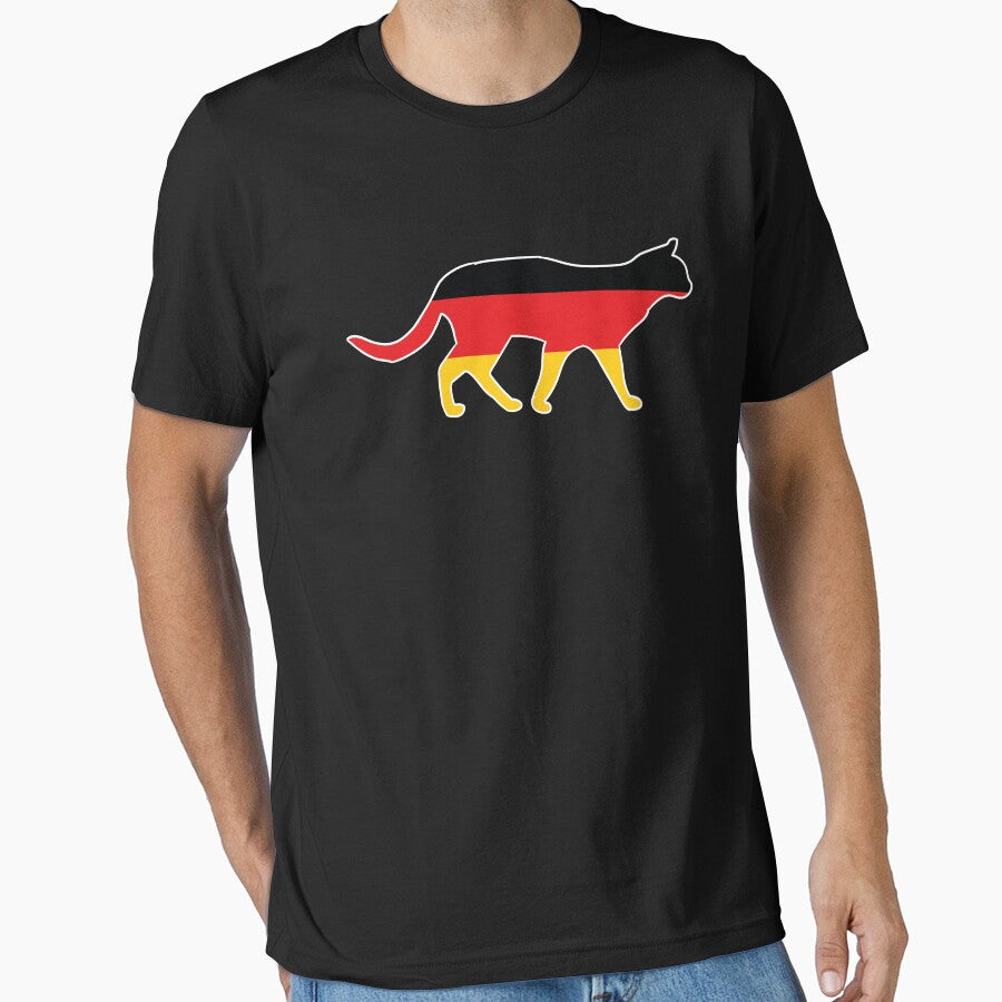 Funny cat with Germany flag soccer sport by desislogn