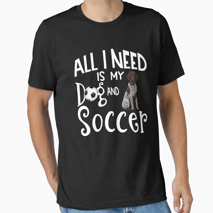 German Shorthair Pointer Dog And Soccer by tncgifts