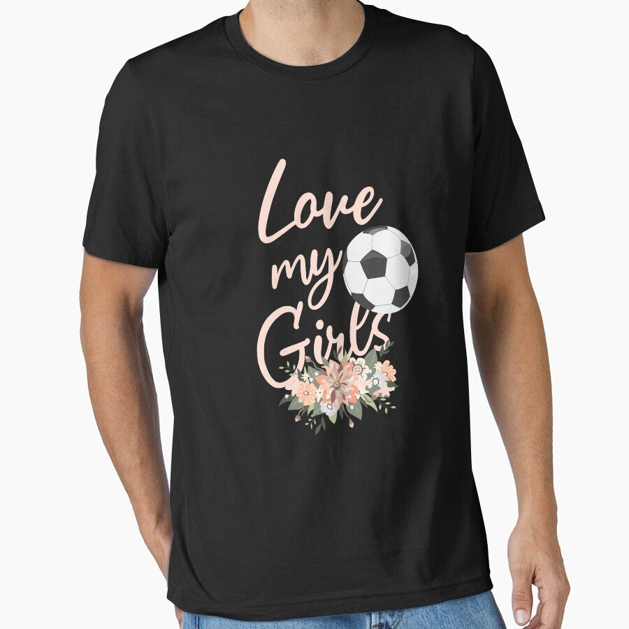 Funny Love My Girls Soccer Gift For Mom Women Teen Girls Player by sheamgjirij