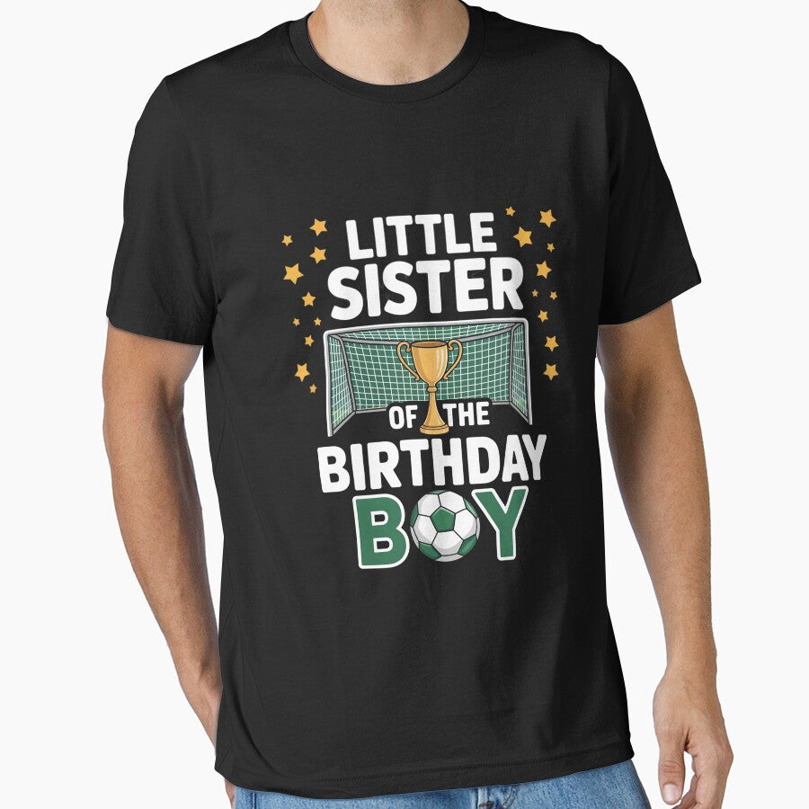 Soccer Little Sister Birthday Boy Party Family Matching by LapFemile