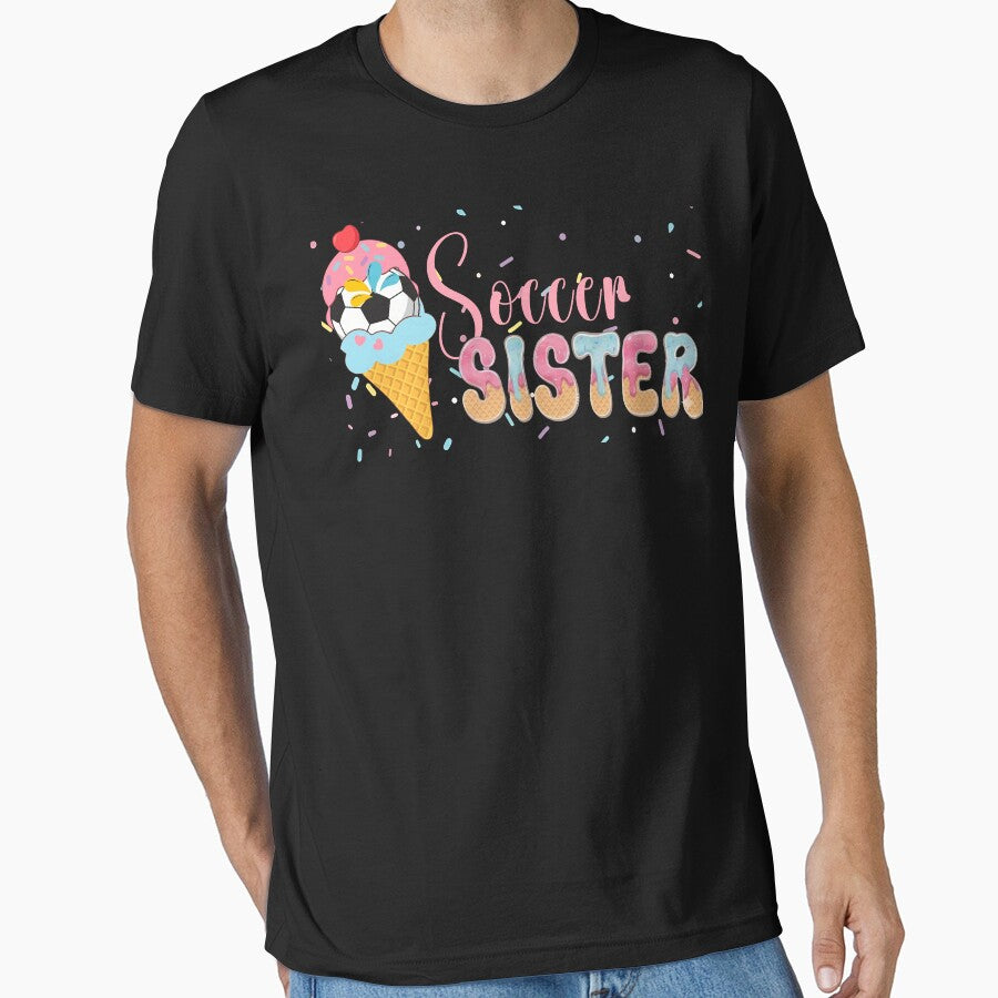 Cute Soccer Sister Ice Cream Graphic by LarryMBrown