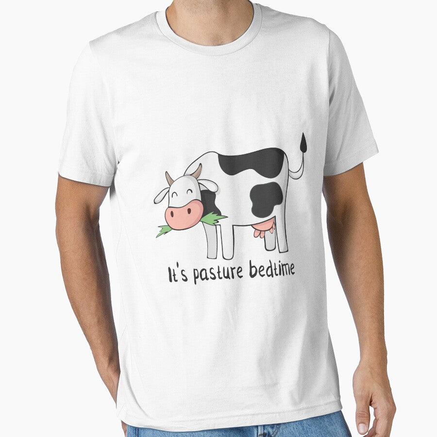 It's Pasture Bedtime Funny Cow T-Shirt by DreamyPanda