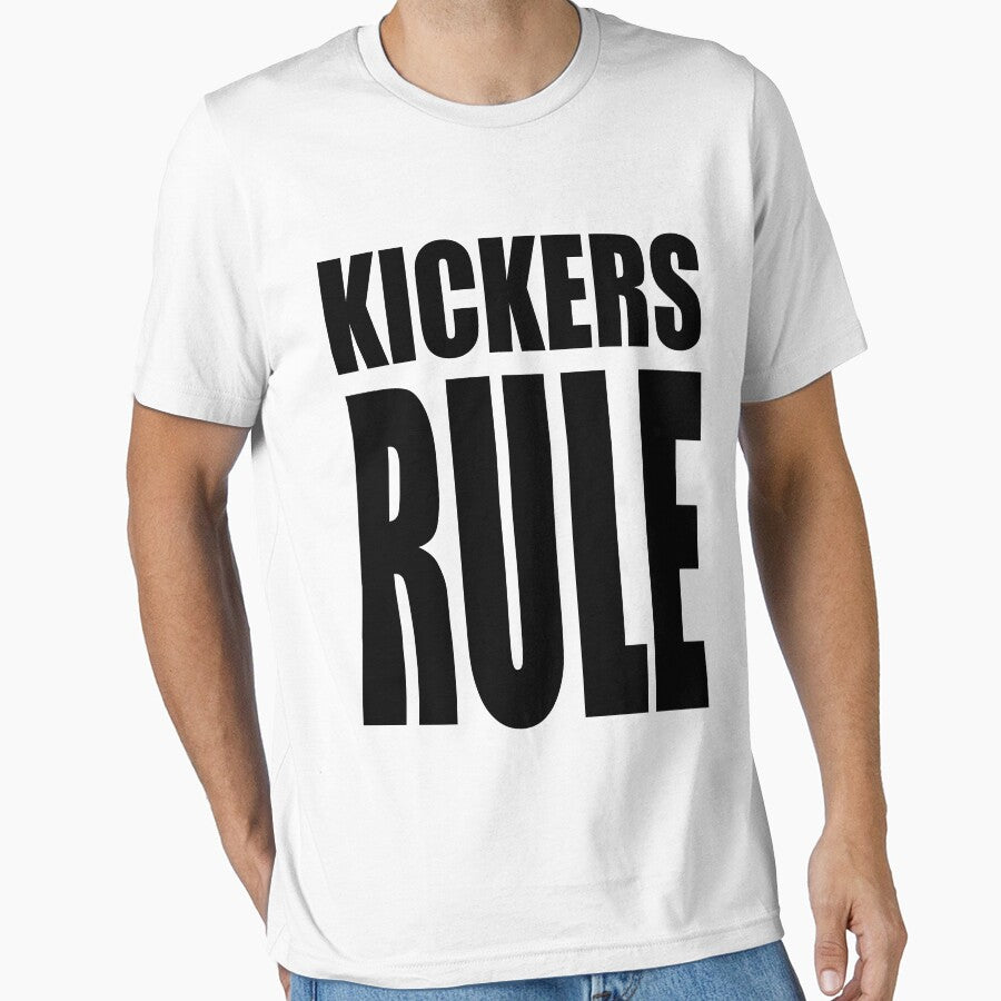 Kickers Rule Football Hockey Soccer High School College Team Sport T Shirt by arcadetoystore