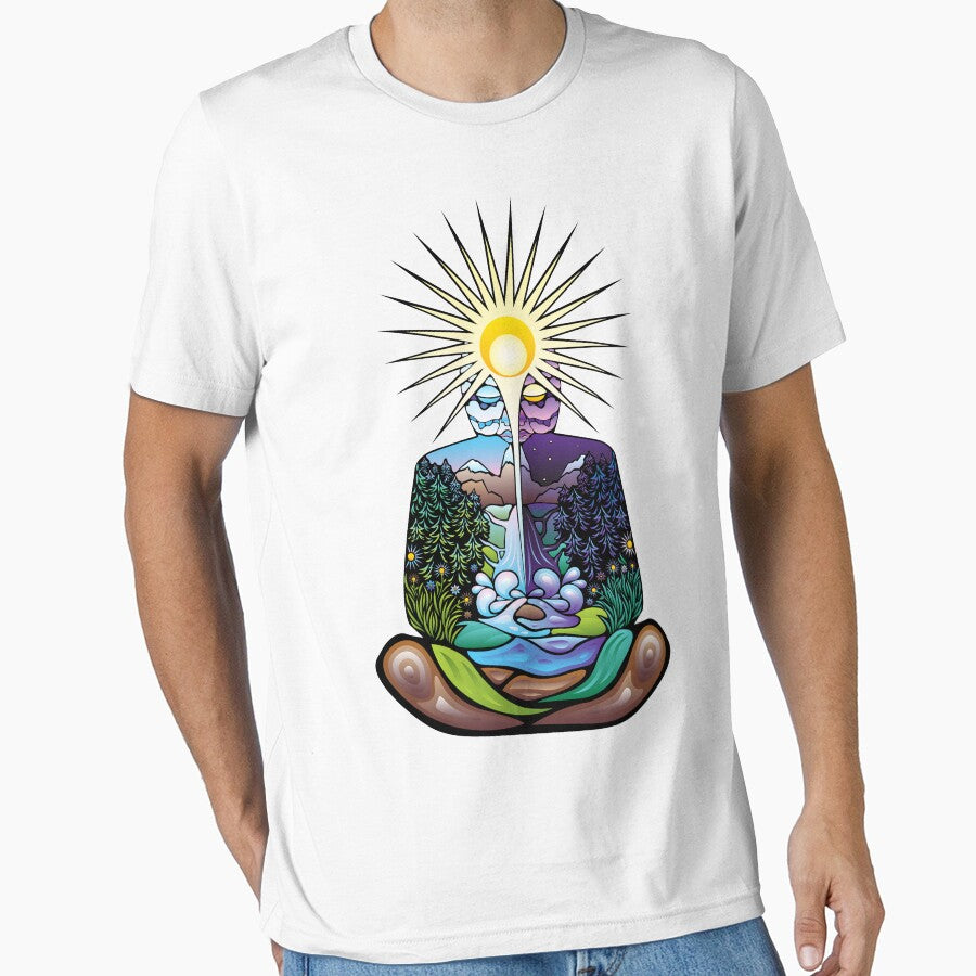 Psychedelic meditating Nature-man by Andrei Verner