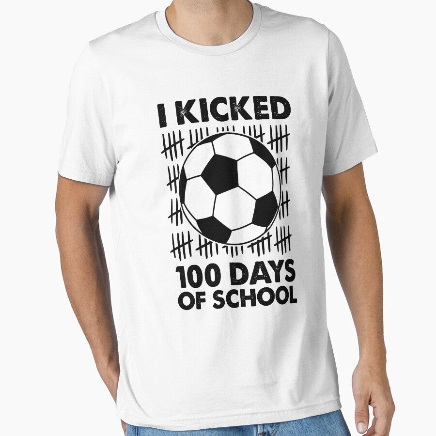Copy of  I Kicked 100 Days of School Soccer 100th Day Sport Kids Boys by SakuraPxl
