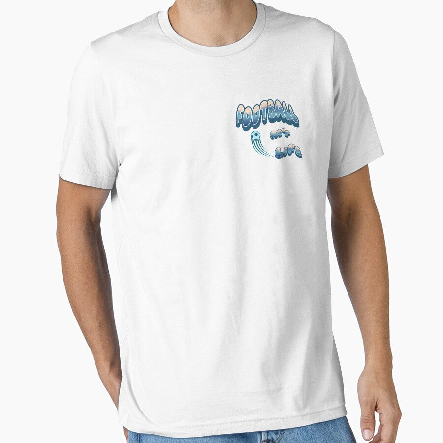 Football my Life - classic retro T-shirt Design by dave-elf