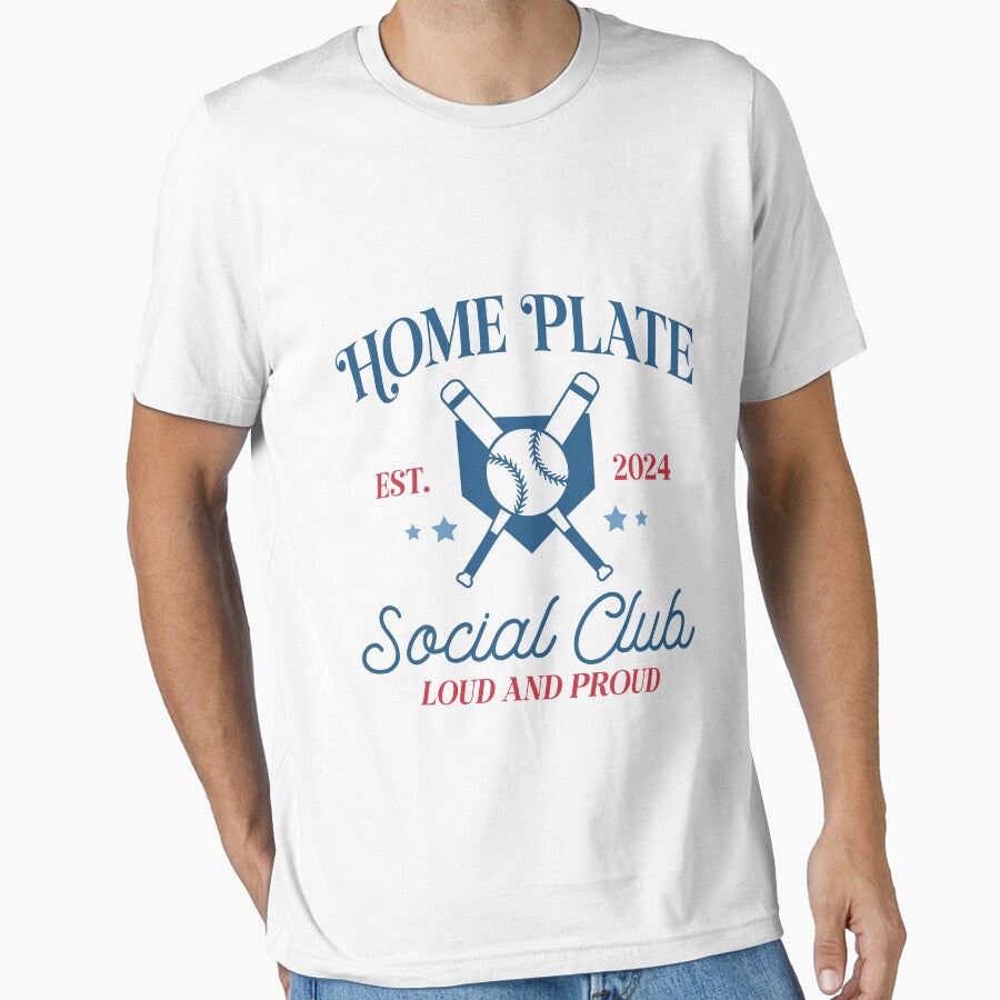 Home plate loud and proud Baseball Sideline Social Club, Baseball Graphic, Baseball Softball, by Yasserlaa