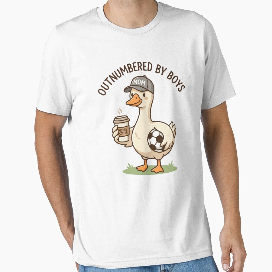 Outnumbered By Boys Mom Life Soccer Coffee Parent by SofenArt