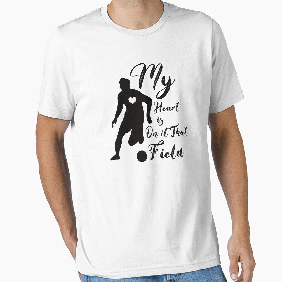 My Heart Is On That Soccer Field Soccer Mom Funny Tee by wanasak