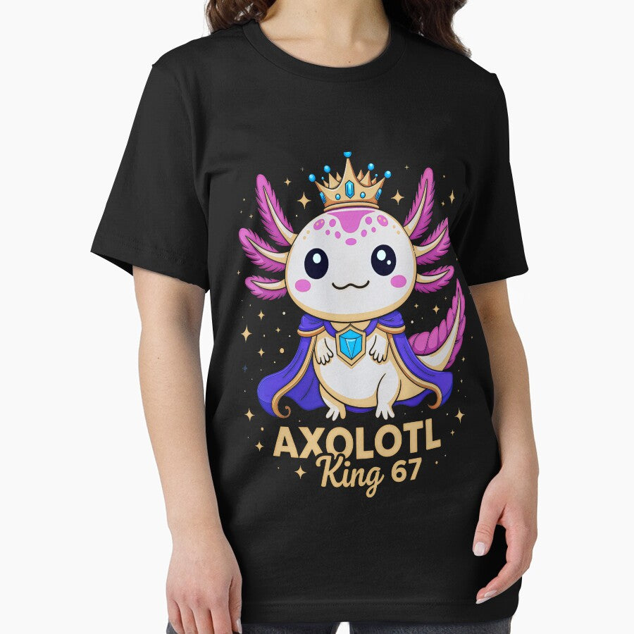 Axolotl King 67 Kawaii Cartoon by gear-posters