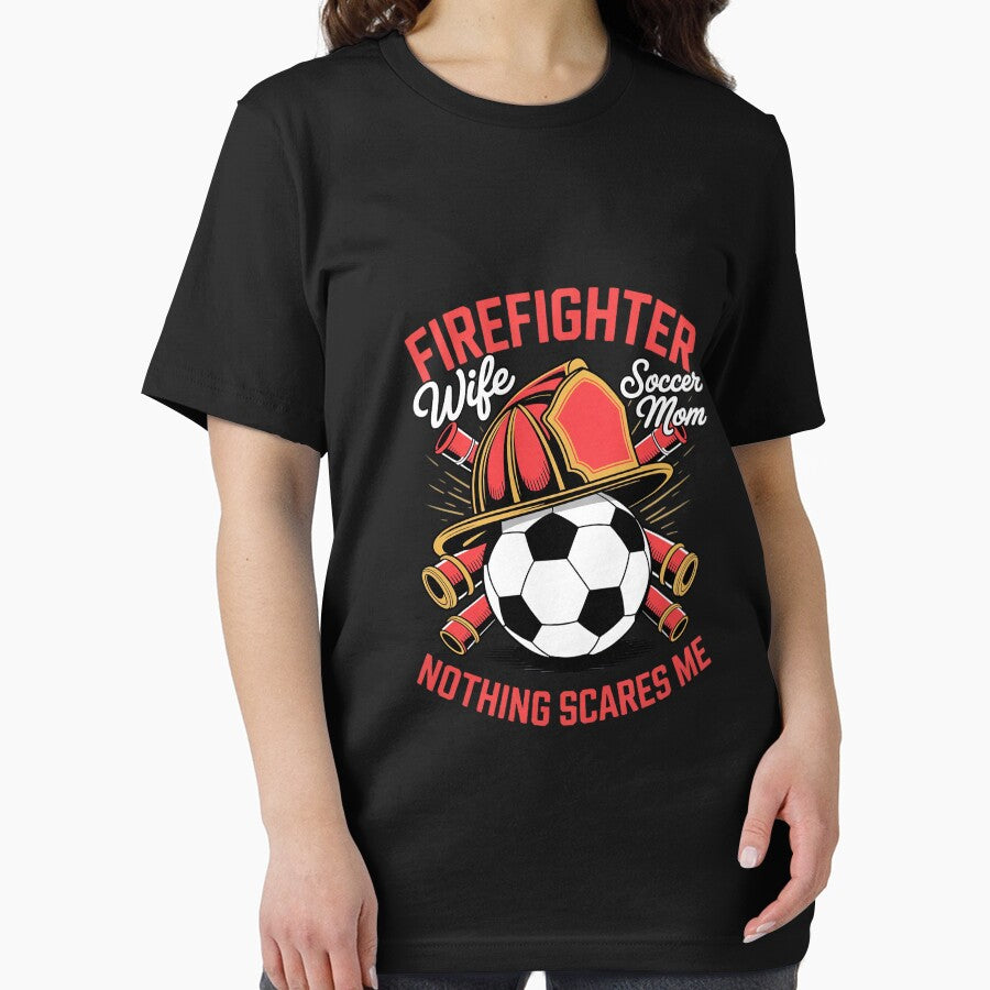 Firefighter Wife Shirt Firefighter Wife Gift Firefighter Funny Soccer Mom by TewonLake