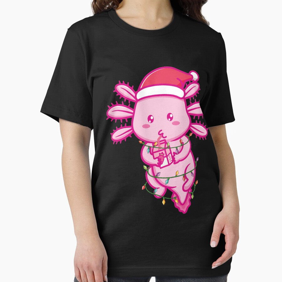 Christmas Axolotl lights Santa Hat by Tatus Brinal