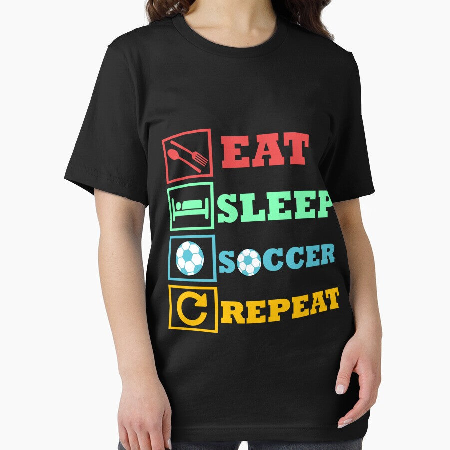 Eat Sleep Soccer Repeat Sticker by maude5ig