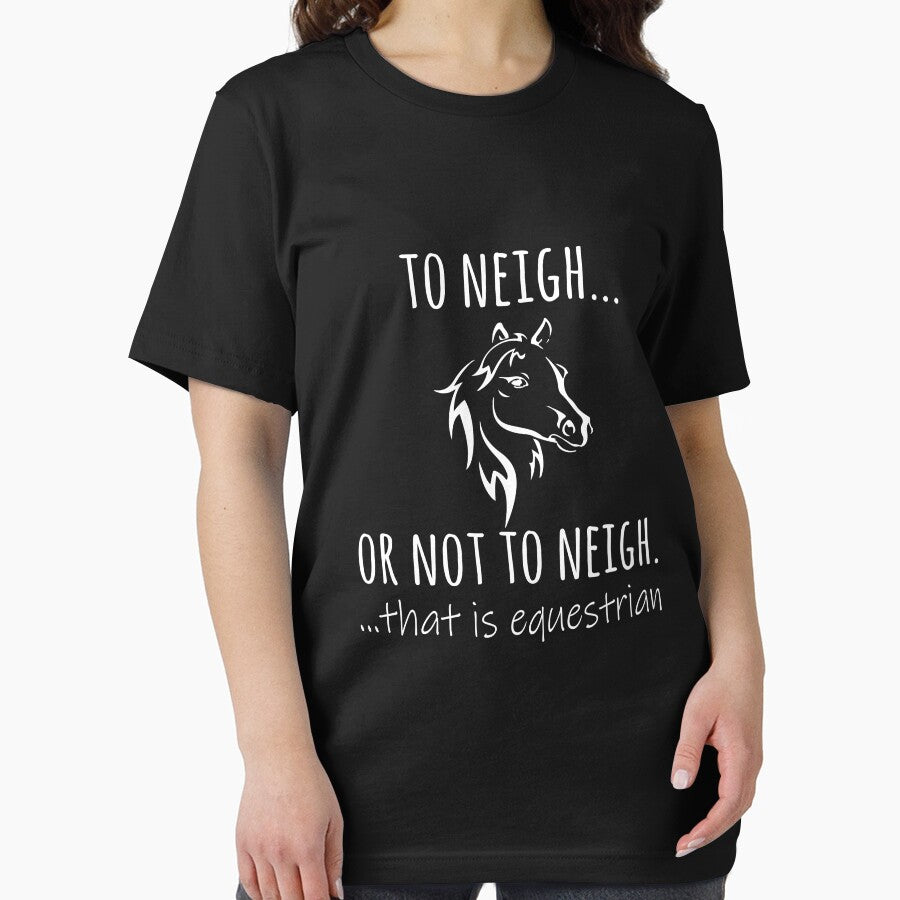 Top Horse Funny Pun Neigh Equestrian Gift Design by LGamble12345