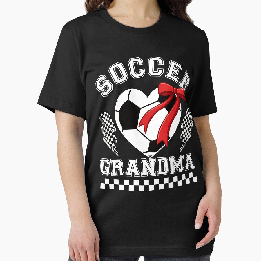Soccer Grandma Heart Bow T-Shirt by LarryMBrown
