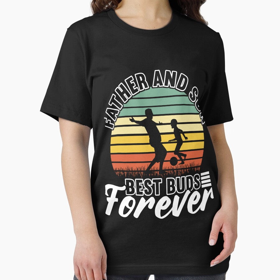 Father And Son Soccer Dad And Son T-Shirt by PaeperStone