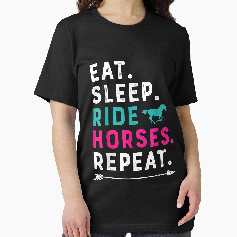 Eat Sleep Ride Horses Repeat Horse Girl Horseback Riding by doria7fjly