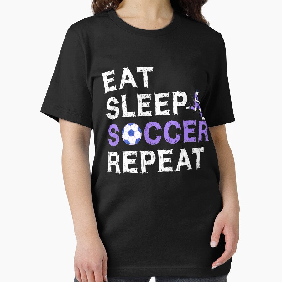 Eat Sleep Soccer Repeat Shirt Cool Sport Player Gift by TECHTiFY