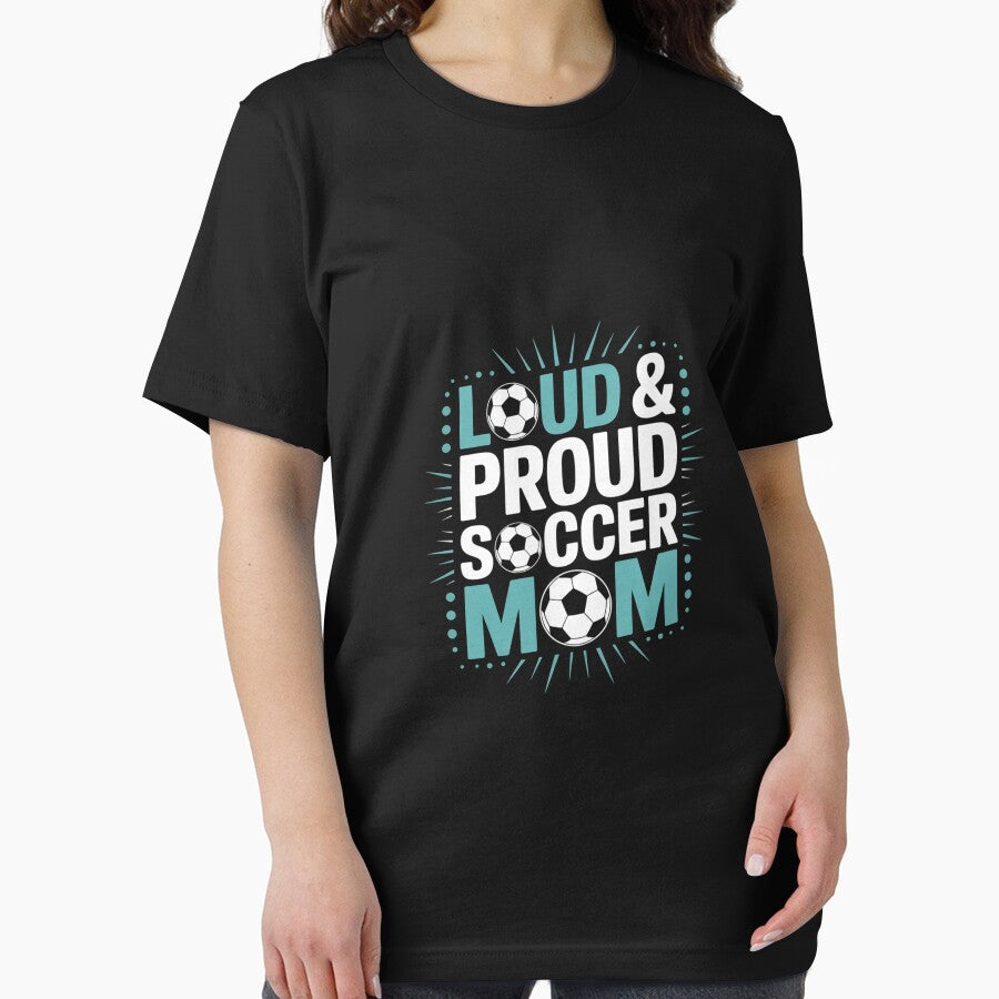 Loud and Proud Soccer Mom Teal and White by MicanCuteStore
