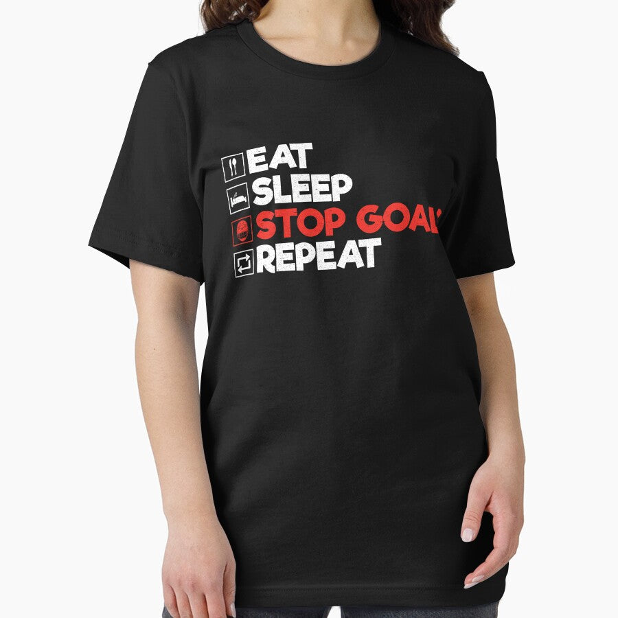 Eat Sleep Stop Goals Repeat: Funny Hockey Goalkeeper Goalie by Adexyl