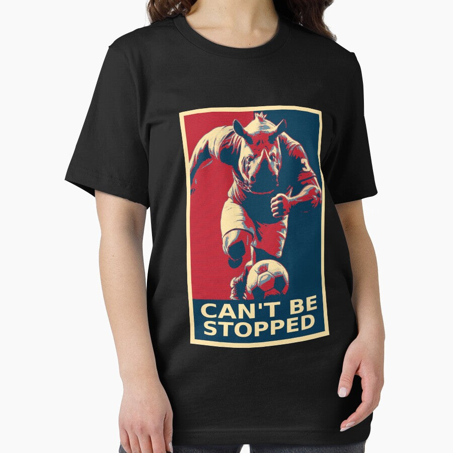 Can't Be Stopped Rhino Football (Soccer) Player by TrueArtsStore