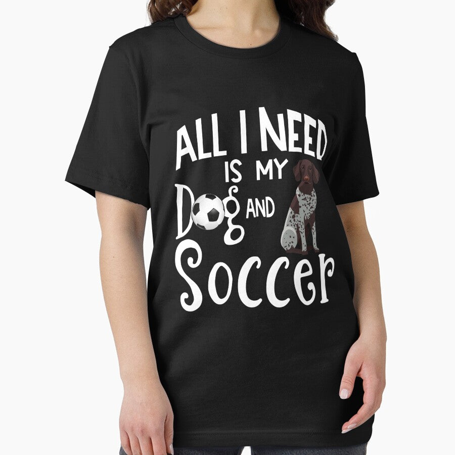 German Shorthair Pointer Dog And Soccer by tncgifts