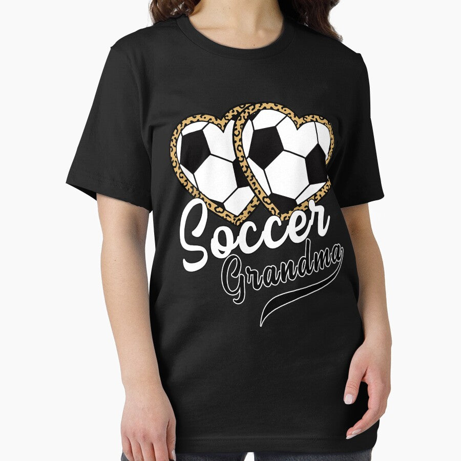 Leopard Heart Soccer Grandma Graphic Tee by LarryMBrown