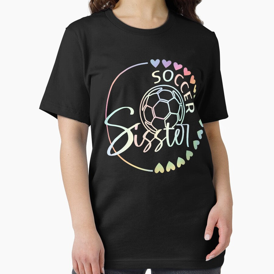 Pastel Tie Dye Soccer Sister Heart Design by LarryMBrown