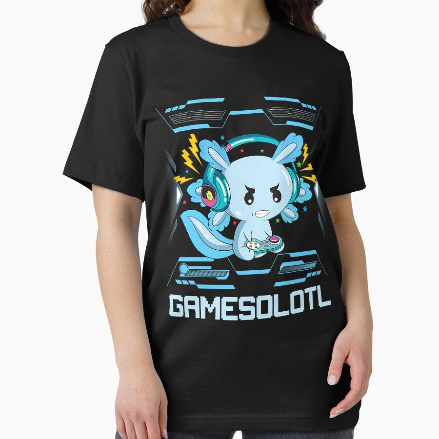 Gamesolotl Funny Gamer Axolotl Cute Video Game by xmjajd