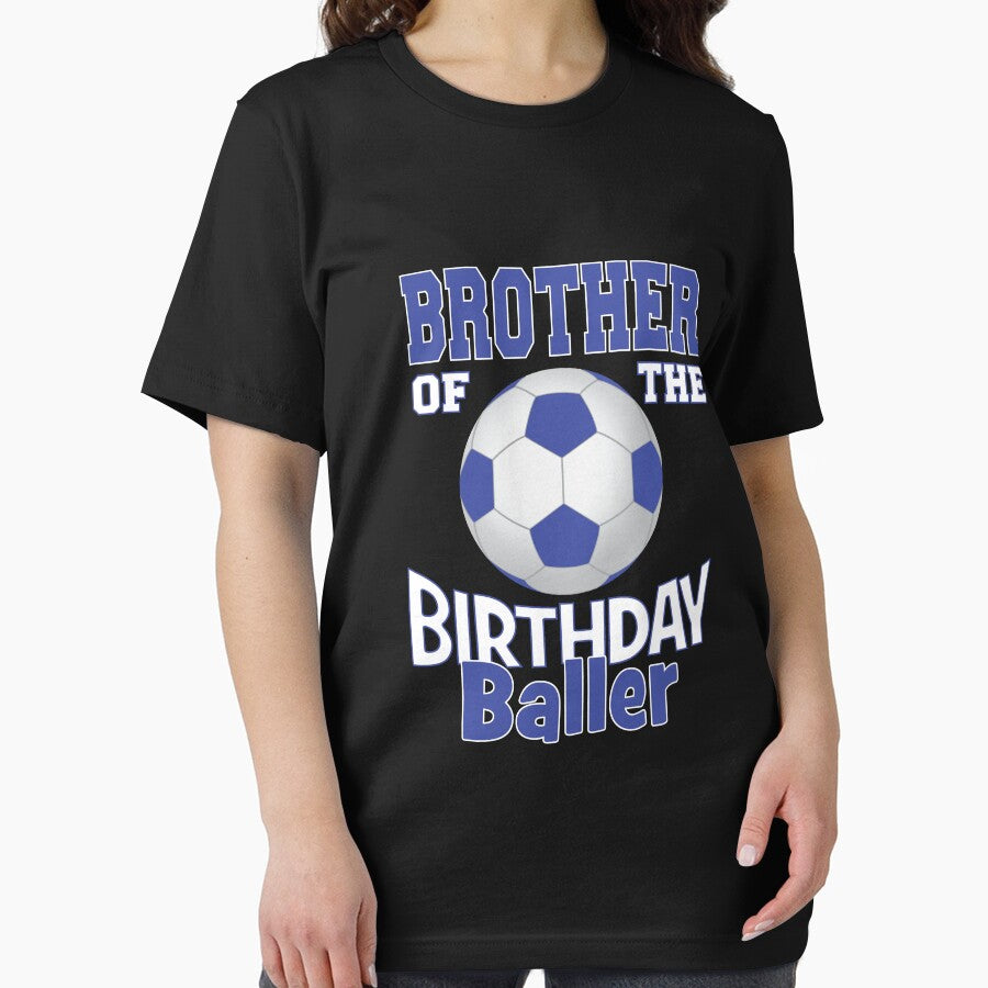 Brother Of The Birthday Baller Soccer Lover B-day Party print by Grabitees