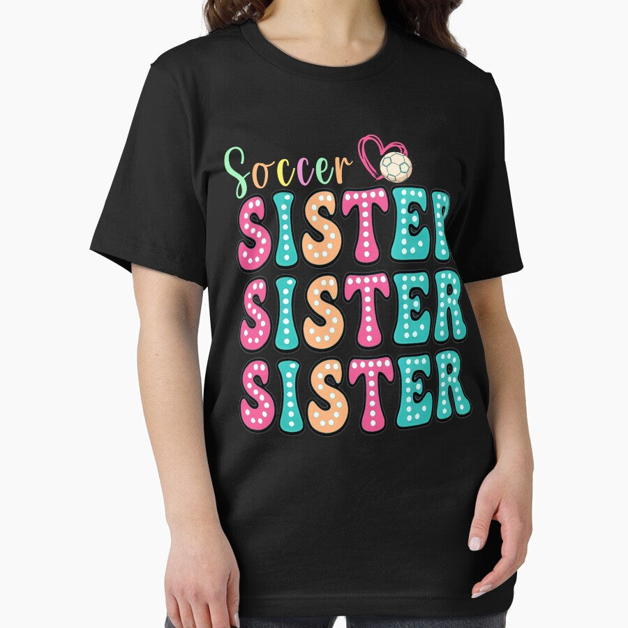 Cute Soccer Sister Polka Dot Tee by LarryMBrown