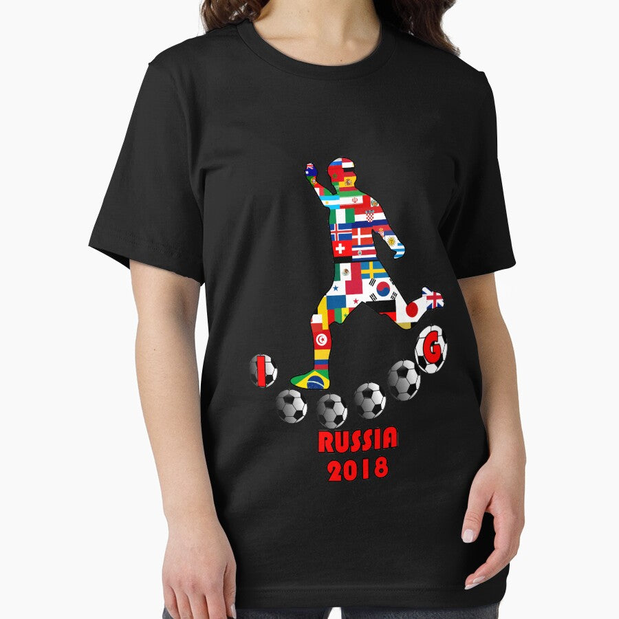 Russia 2018 Soccer Team WorldwideT-Shirt Novelty Gift by Tetete