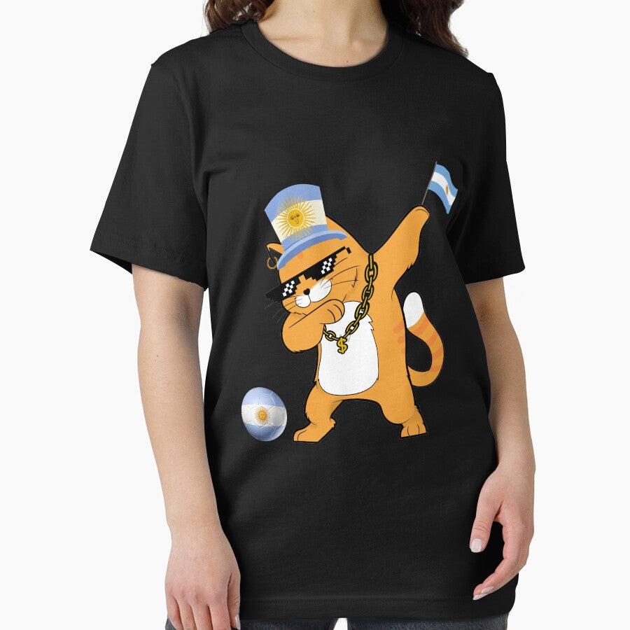 Cool Dabbing Cat - Argentina Soccer by Georgy09