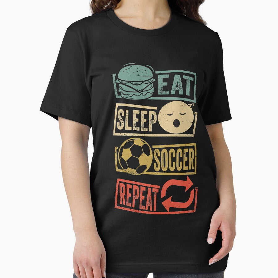 Eat Sleep Soccer Repeat retro Soccer lover gift by Majesticoo
