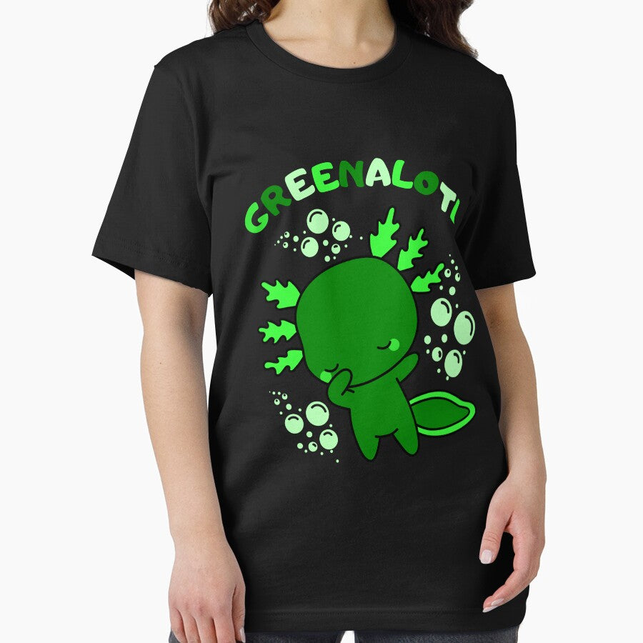 Cute cartoon baby Green axolotl by ColorAlotl