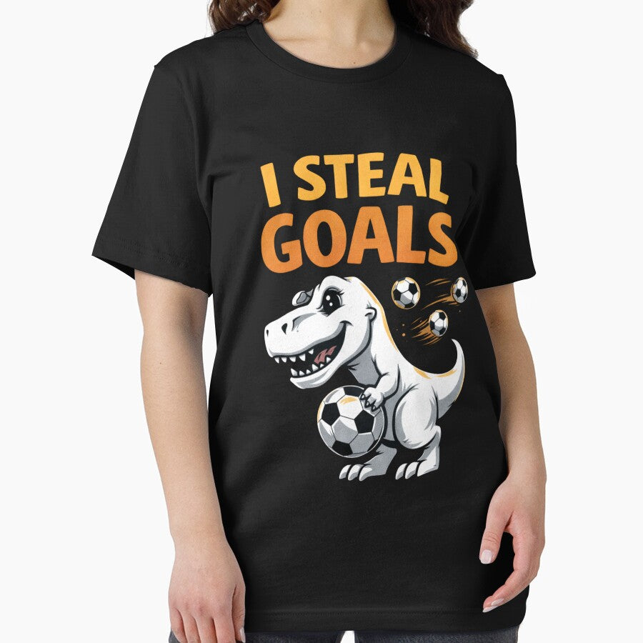 I Steal Goals – Funny Football T-Shirt by JoyWearOfficial