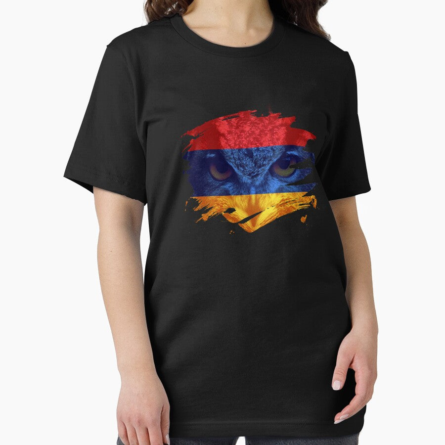 Armenia Flag and Menacing Owl by ockshirts